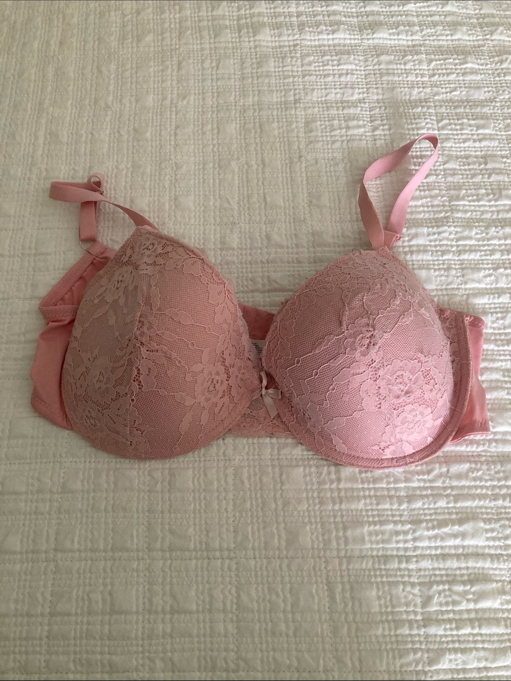 Laura Ashley Blush Pink Lace Push-Up Bra